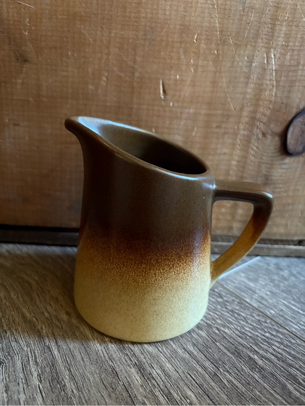 Vintage Beauceware Pitcher Creamer #2028 - Brown & Beige Speckled Glaze